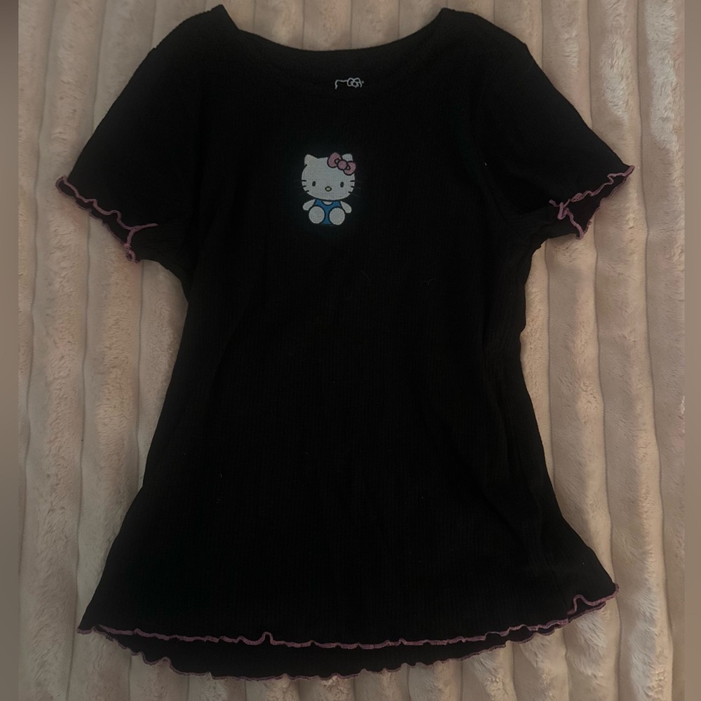 Hello Kitty Black Apparel with White Logo